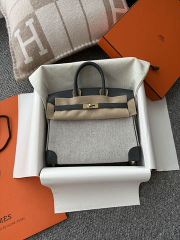 Birkin 25cm Original Leather Handbag - Gris Misty Color
