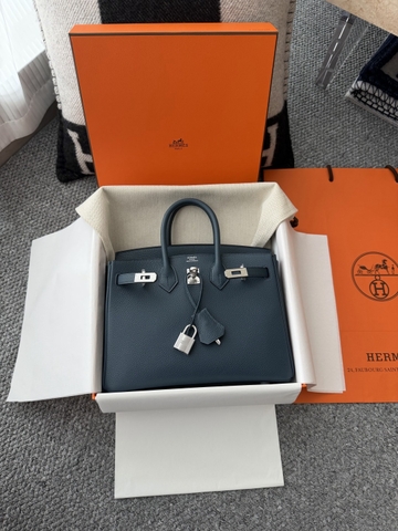 Birkin 25cm Prussian Blue Togo Leather Handbag