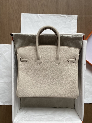 Birkin 25 - Craie - Togo - PHW