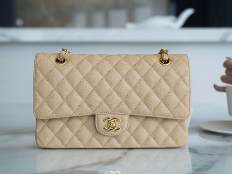 Chanel Classic Flap Medium Bag - Beige
