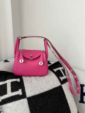 Lindy mini Tc Clemence  5R Rose Shocking silver hardware