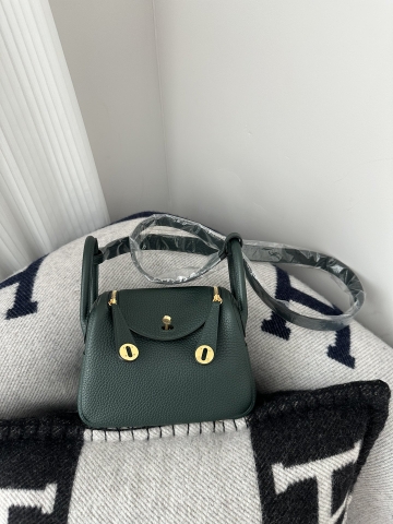 Lindy mini Tc  Clemence  6O Vert cypres  Gold  hardware