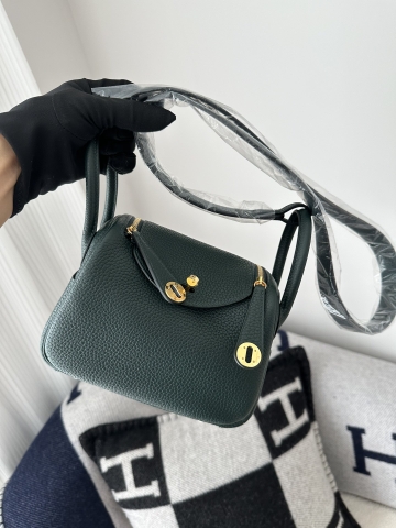 Lindy mini Tc  Clemence  6O Vert cypres  Gold  hardware
