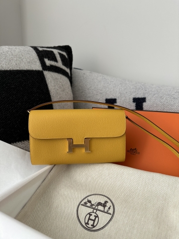 Constance to go epsom 9D Jaune ambre  Gold hardware
