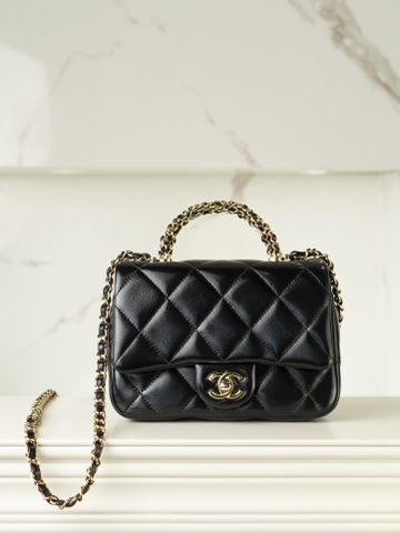 Chanel 24B Flap Bag with Chunky Chain Handle