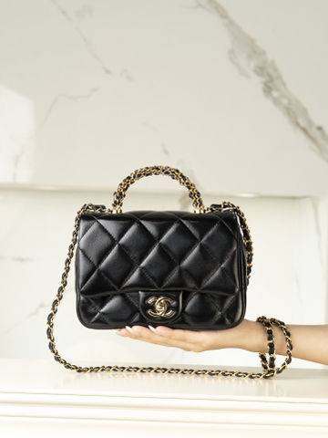 Chanel 24B Flap Bag with Chunky Chain Handle