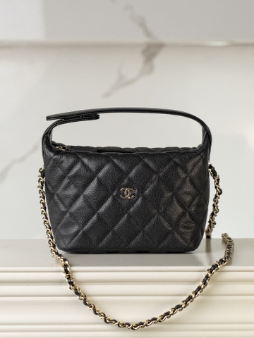 Chanel 25c Early Spring New款 Lunch Box Bag Black Gold