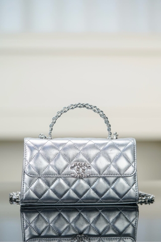 Chanel 25s Cross Handle Silver