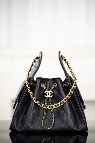 Chanel 25s Small Hobo Drawstring Bucket Bag