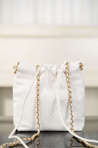 Channel 25A Mini Bag White Gold