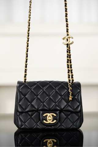 Chanel 25B Black Leather Mini Bag