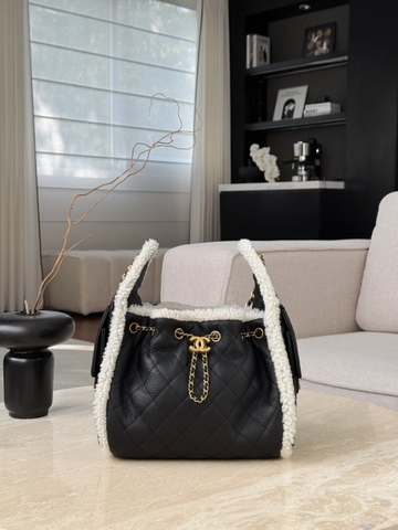 25k Hobo Teddy Small Black 30x26x14cm