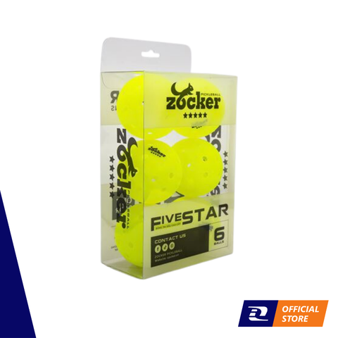 Combo 6 quả bóng thi đấu Pickleball Zocker Five Star