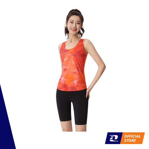 Áo Chạy Bộ Singlet Nữ Runtiger WM-7122 Full Printing - Orange