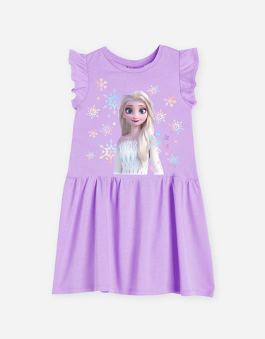 Váy bé gái tay bèo Elsa bông tuyết