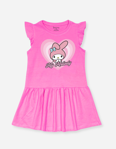 Váy bé gái tay cánh tiên Sanrio, Kuromi, My Melody, Cinnamoroll, Hello Kitty