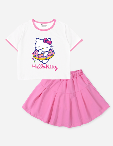 Set chân váy bé gái Hello Kitty Bomines