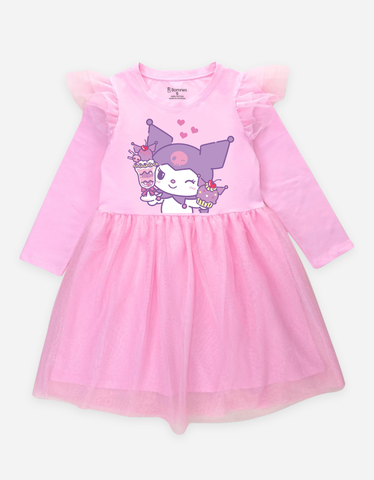 Váy cho bé gái tay dài Kuromi Bomines