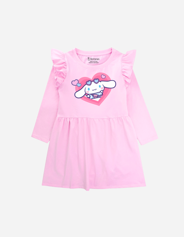 Váy bé gái tay dài Kuromi & Cinnamoroll