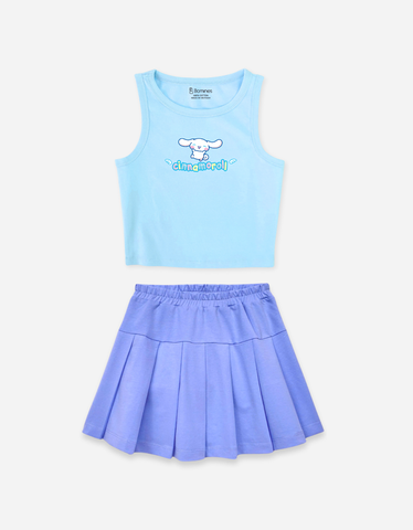 Set váy bé gái Kuromi Hello Kitty Bomines