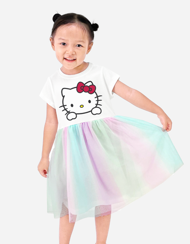 Váy bé gái tay ngắn Hello Kitty Bomines