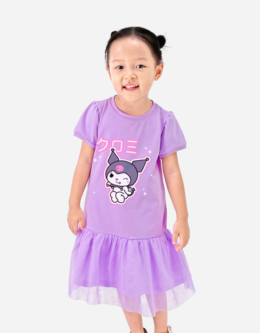 Váy bé gái tay phồng Kuromi
