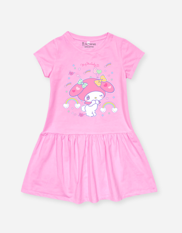 Váy bé gái tay ngắn My Melody cầu vồng