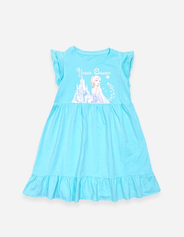 Váy babydoll tay cánh tiên bé gái công chúa Elsa