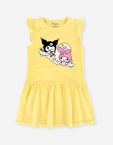 Váy bé gái tay ngắn Kuromi My Melody