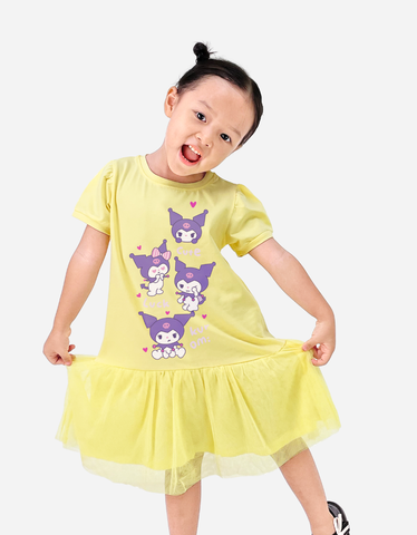 Váy bé gái tay phồng Kuromi