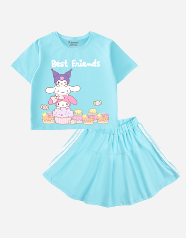 Set chân váy bé gái Sanrio Kuromi