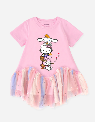 Váy bé gái phối lưới Sanrio