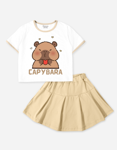 Set váy bé gái Capybara