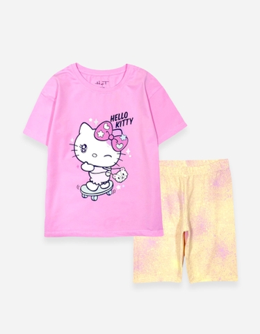 Đồ bộ lửng bé gái Hello Kitty quần loang