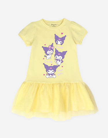 Váy bé gái tay phồng Kuromi