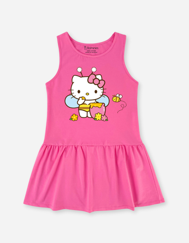 Đầm cotton sát nách Hello Kitty