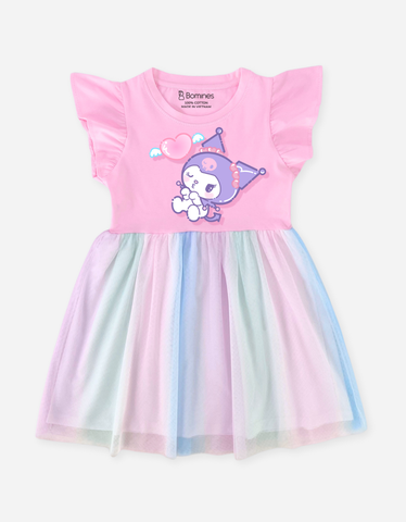 Váy bé gái phối lưới Kuromi