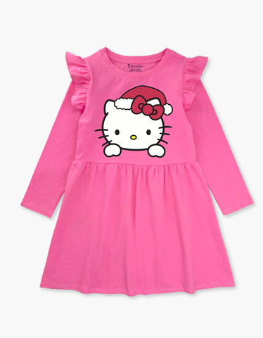 Váy bé gái mùa thu tay dài Hello Kitty