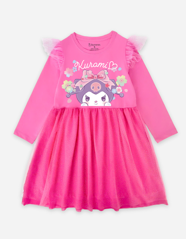 Váy cho bé gái tay dài Kuromi Bomines