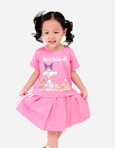 Set chân váy bé gái Sanrio Kuromi