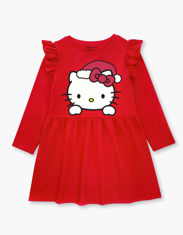 Váy bé gái mùa thu tay dài Hello Kitty