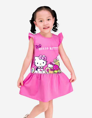 Váy bé gái tay cánh tiên Hello Kitty