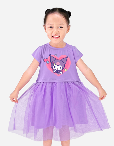 Váy bé gái phối lưới Kuromi