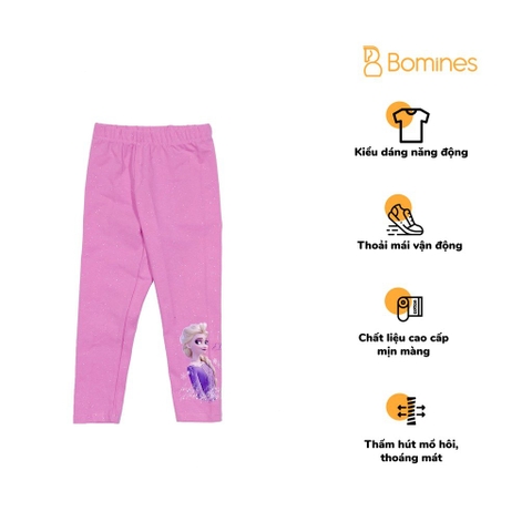 Quần dài legging bé gái Elsa thun cotton 4 chiều