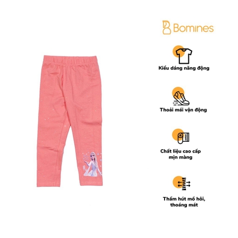 Quần dài legging bé gái Elsa thun cotton 4 chiều