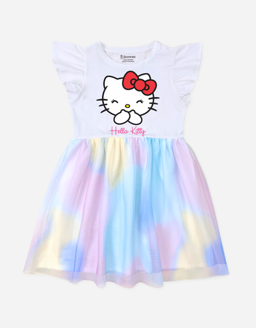 Váy bé gái phối lưới Hello Kitty