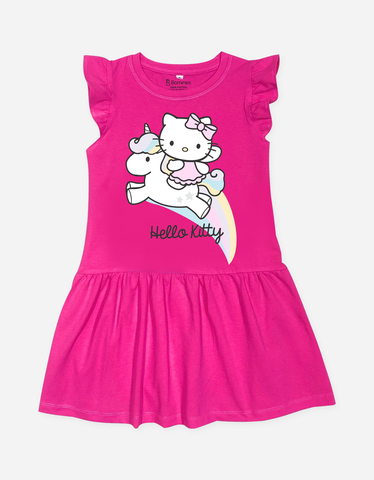 Váy bé gái tay cánh tiên Hello Kitty