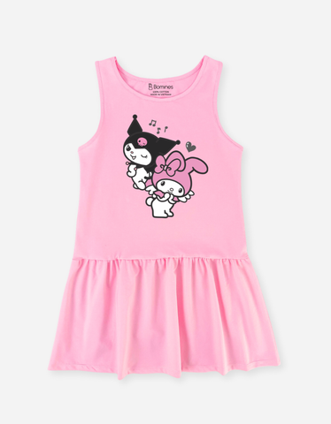 Đầm cotton sát nách Kuromi & My Melody