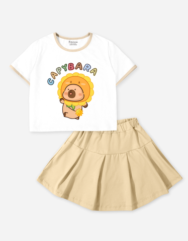 Set váy bé gái Capybara