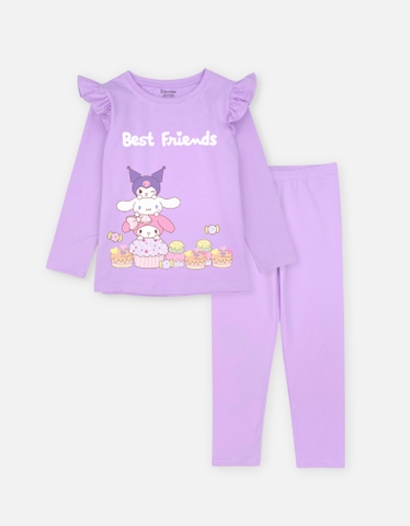 Đồ bộ bé gái mùa thu tay dài Sanrio